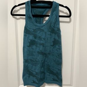 Athleta tank, size small, teal camo